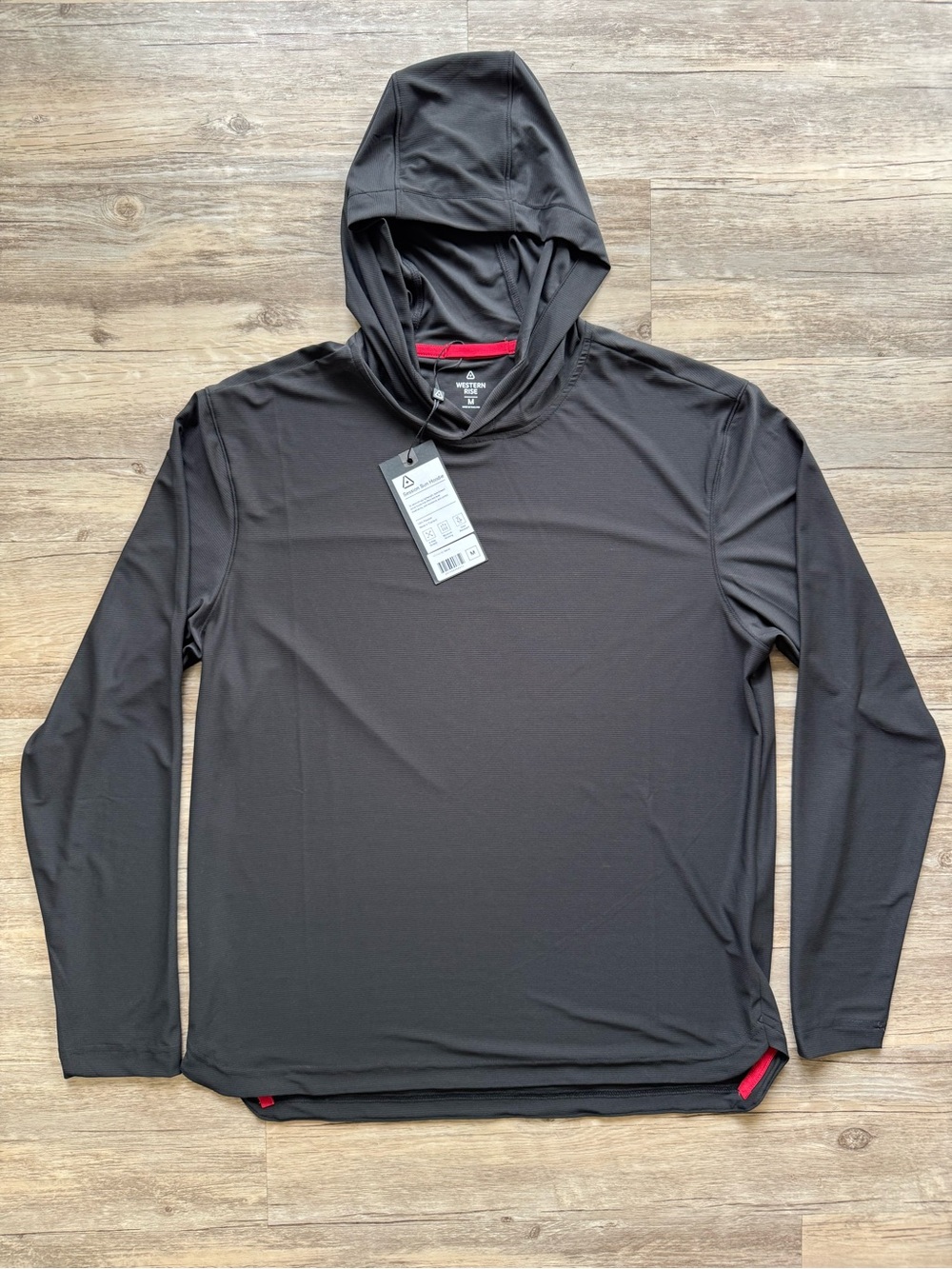 Western Rise Session Sun Hoodie Black Medium NWT Lightweight